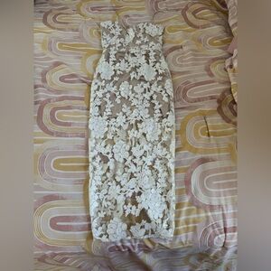 Nookie Cream Strapless Sheath Wedding Dress